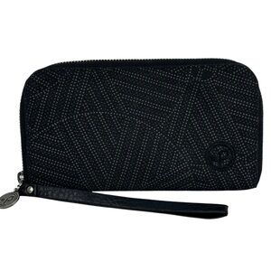 Black Pistil Sugar Daddy Zip Close Multi Pocket Wristlet Wallet